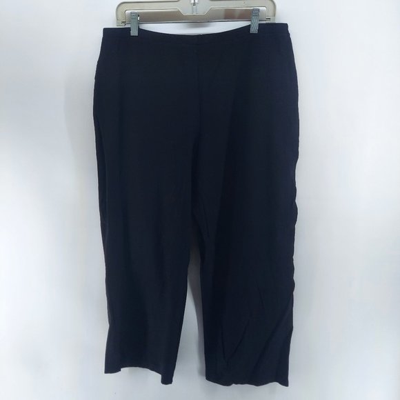 eileen fisher cropped leg pants ladies size large - Picture 1 of 8